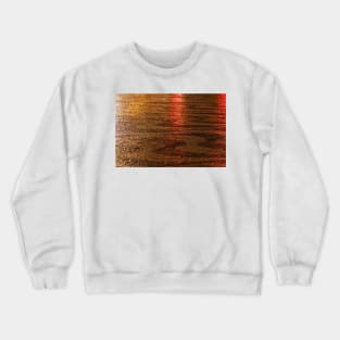 Waves Of Cobblestones At Night © Crewneck Sweatshirt